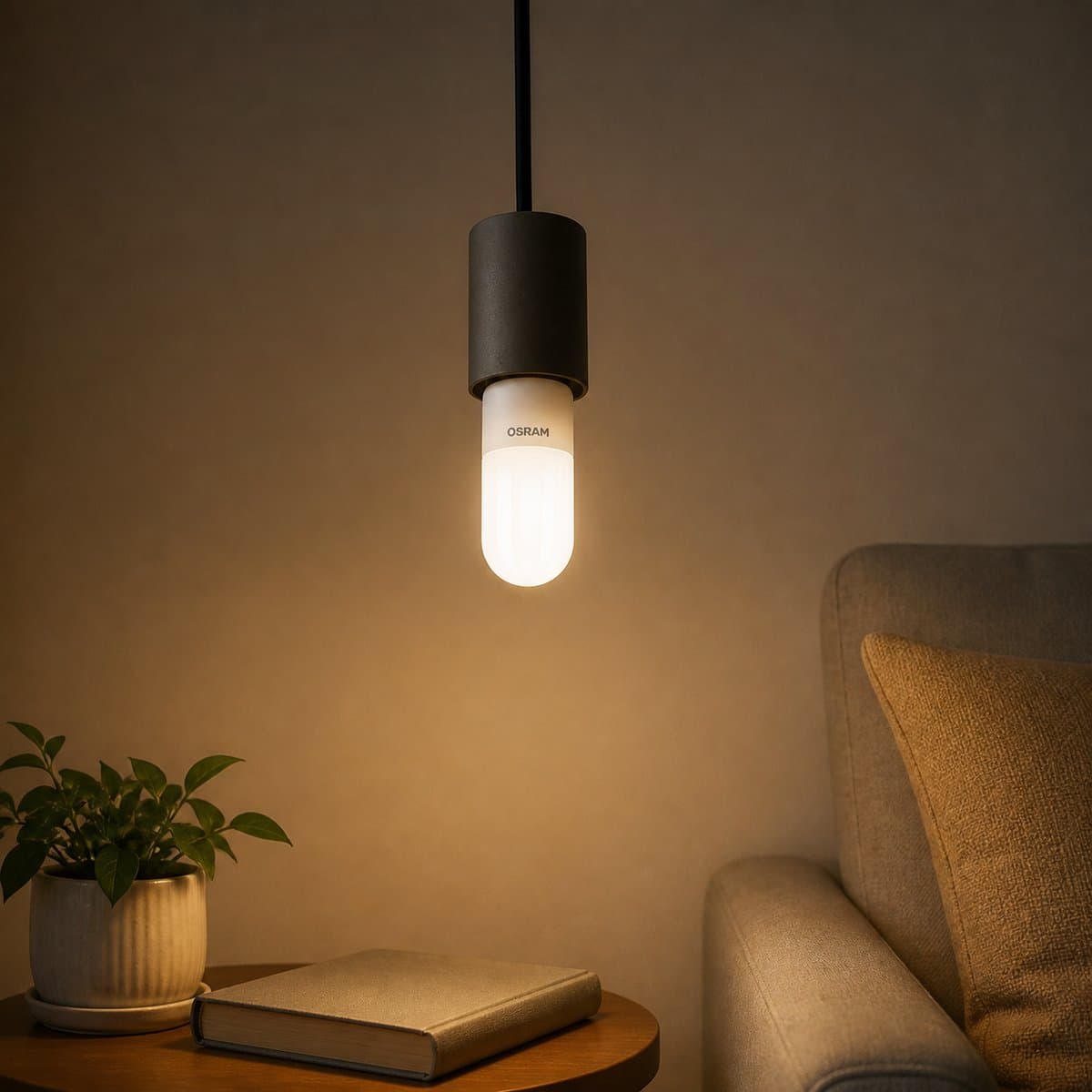 BÓNG LED STICK BULB đã lắp đặt, đang chiếu sáng