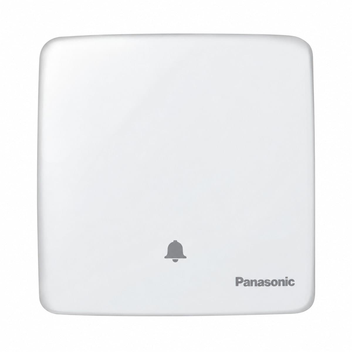 Nút nhấn chuông Minerva Panasonic trên nền trắng, ảnh sản phẩm chính diện