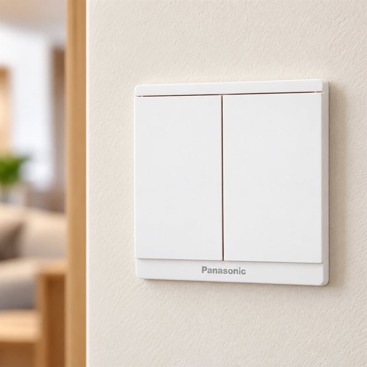 Bộ 2 công tắc C, 2 chiều, bắt vít Moderva Panasonic đã lắp đặt trong nhà