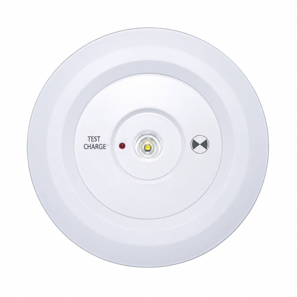Đèn chỉ dẫn thoát hiểm Panasonic trên nền trắng, ảnh sản phẩm chính diện