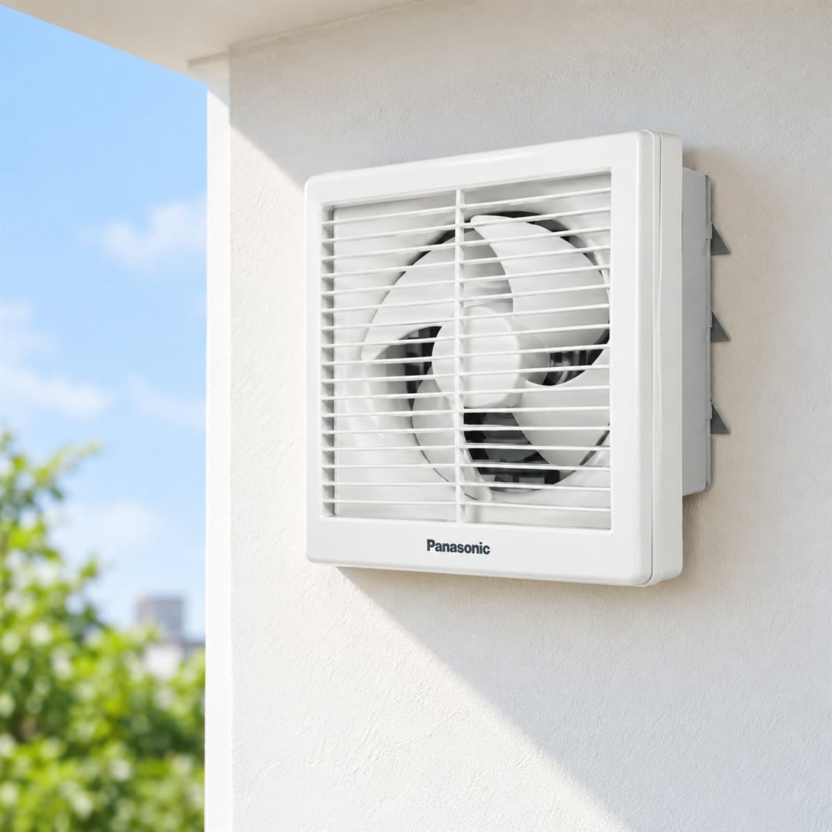 Quạt hút gắn tường 1 chiều, có màn che Panasonic đã lắp đặt trong nhà