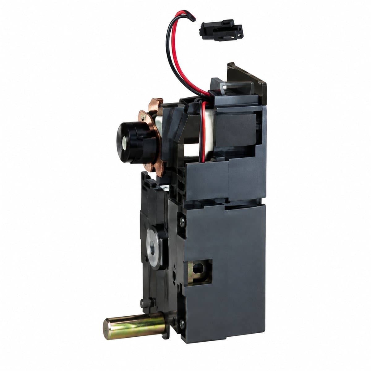 Cuộn đóng XF cho ACB EasyPact MVS Schneider trên nền trắng, ảnh sản phẩm chính diện