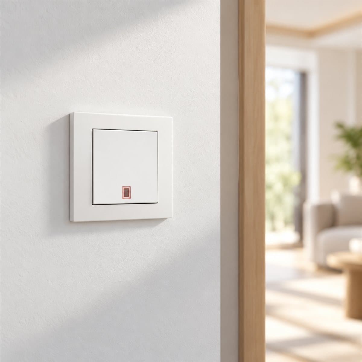 Công tắc 2 cực Vivace Schneider đã lắp đặt trong nhà