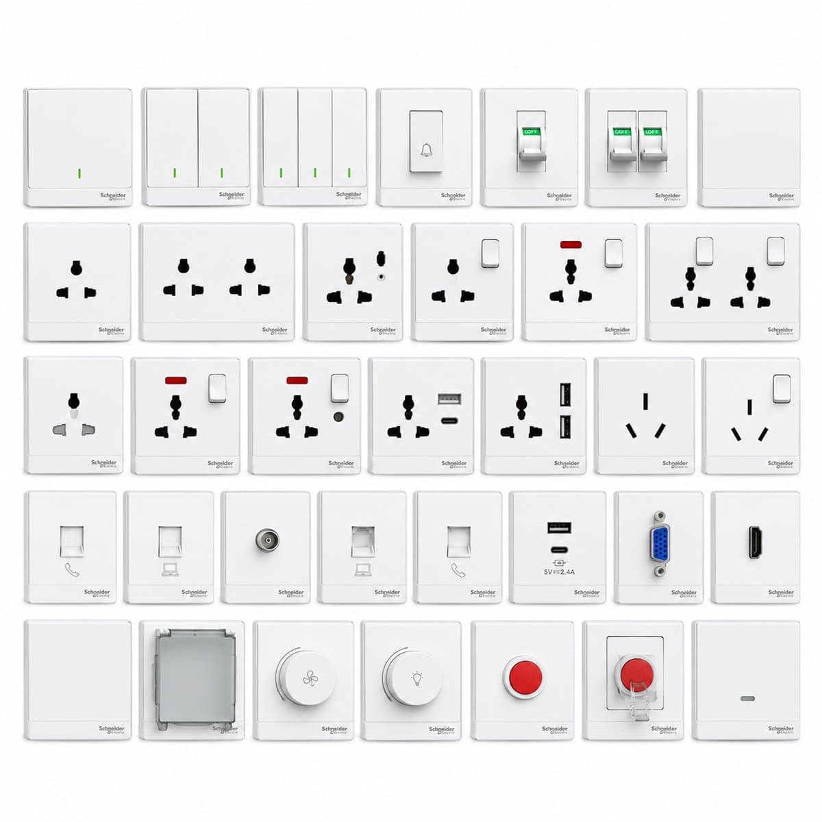 Dòng công tắc ổ cắm AvatarOn A Schneider