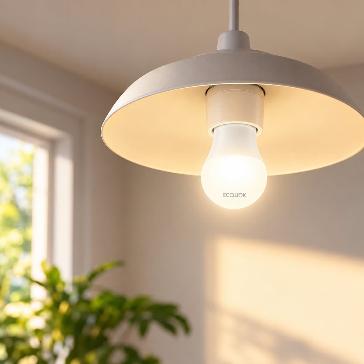 Bóng LED Bulb EcoLink đã lắp đặt, đang chiếu sáng