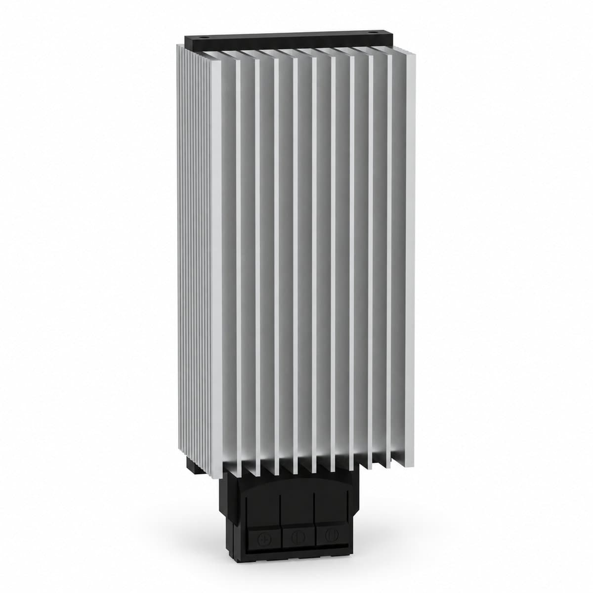 Điện trở sưởi tủ điện cầu đấu Schneider trên nền trắng, ảnh sản phẩm chính diện