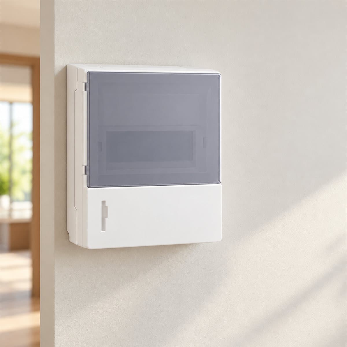 Tủ điện nhựa nổi Resi9 MP Schneider đã lắp đặt trong nhà