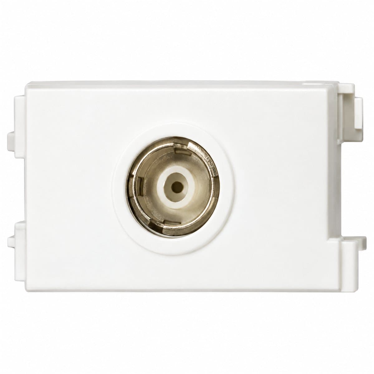 Ổ cắm TV S-Flexi size S Schneider trên nền trắng, ảnh sản phẩm chính diện