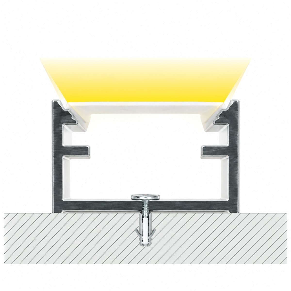 Đèn Nẹp nhôm cho LED dây trong nhà NST-AB1013 Panasonic trên nền trắng, ảnh sản phẩm chính diện