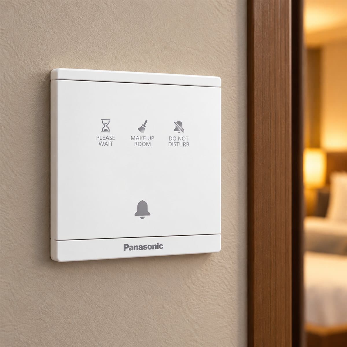 Nút nhấn chuông có đèn báo DND/MUR Moderva Panasonic đã lắp đặt trong nhà