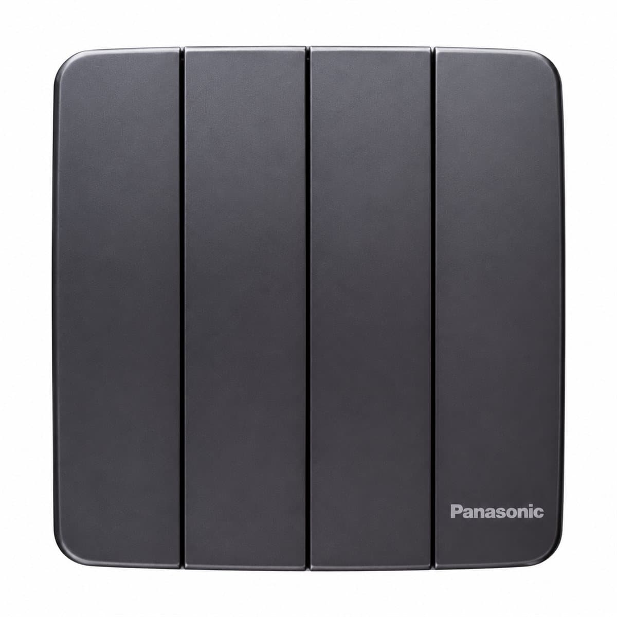 Bộ 4 công tắc C, 2 chiều, bắt vít Minerva Panasonic trên nền trắng, ảnh sản phẩm chính diện