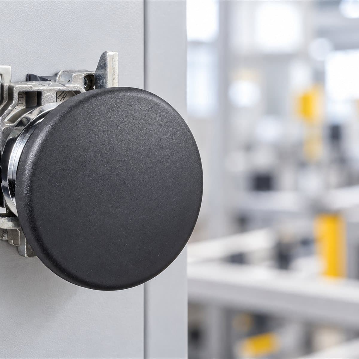 Nút nhấn đầu nấm trọn bộ Harmony XB4 Schneider đã lắp đặt trong nhà
