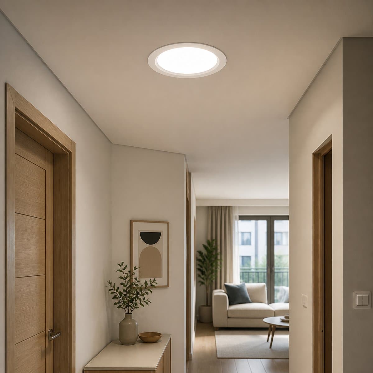 DOWNLIGHT ECO LITE đã lắp đặt, đang chiếu sáng