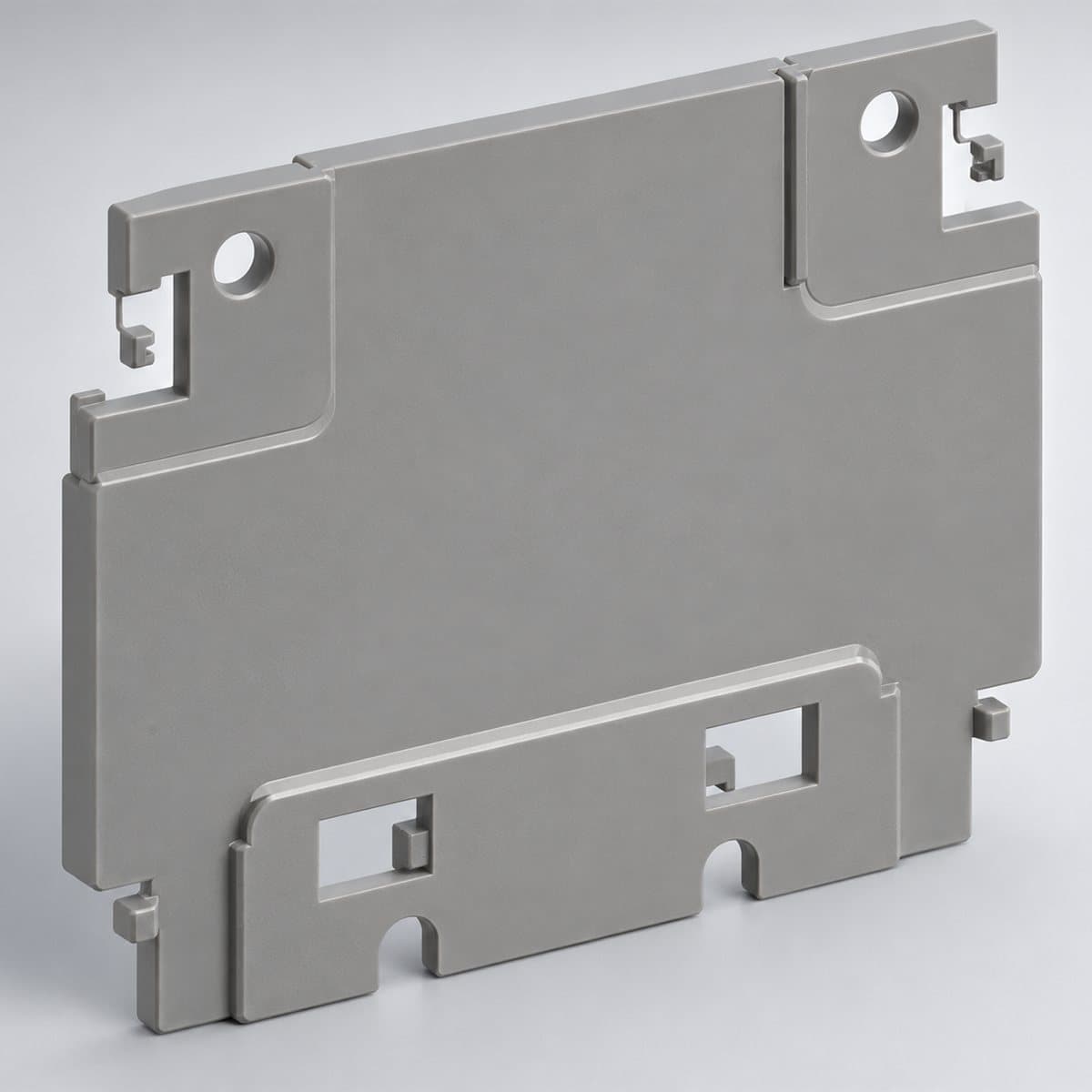 Đế lắp ghép rơ le với contactor TeSys Giga Schneider chụp góc nghiêng 3/4, thấy rõ mặt và cạnh bên