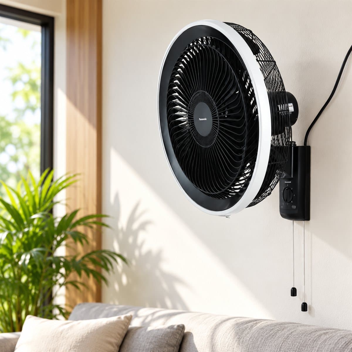 Quạt treo tường F-50Y Panasonic đã lắp đặt trong nhà