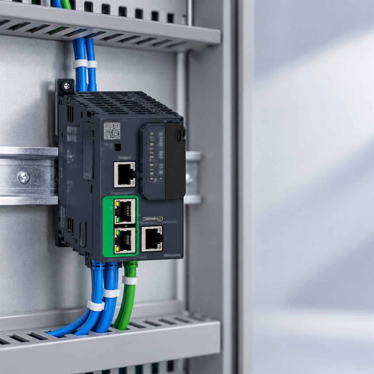 Bộ điều khiển PLC Modicon M251 Schneider đã lắp đặt trong nhà