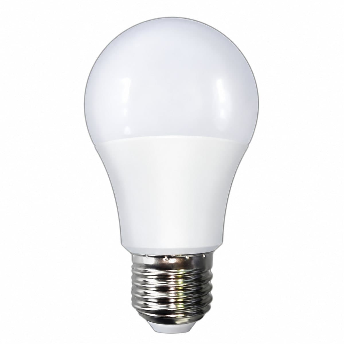 Bóng đèn LED bulb tròn E27 NLBA Panasonic trên nền trắng, ảnh sản phẩm chính diện