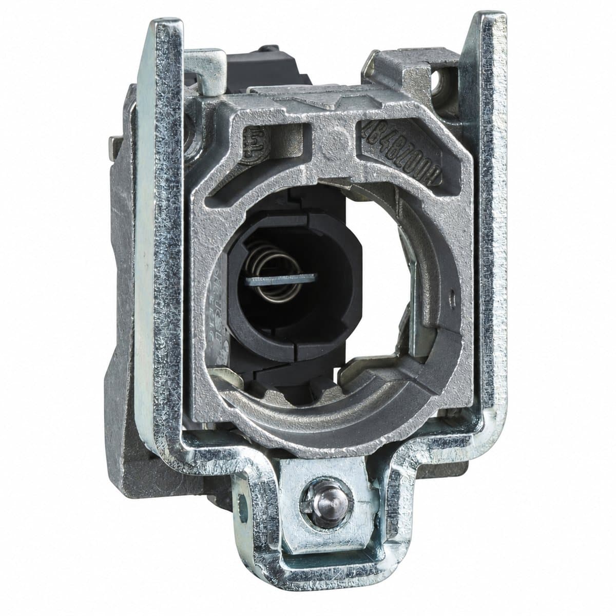 Thân đèn báo bóng BA9s Harmony XB4 Schneider trên nền trắng, ảnh sản phẩm chính diện
