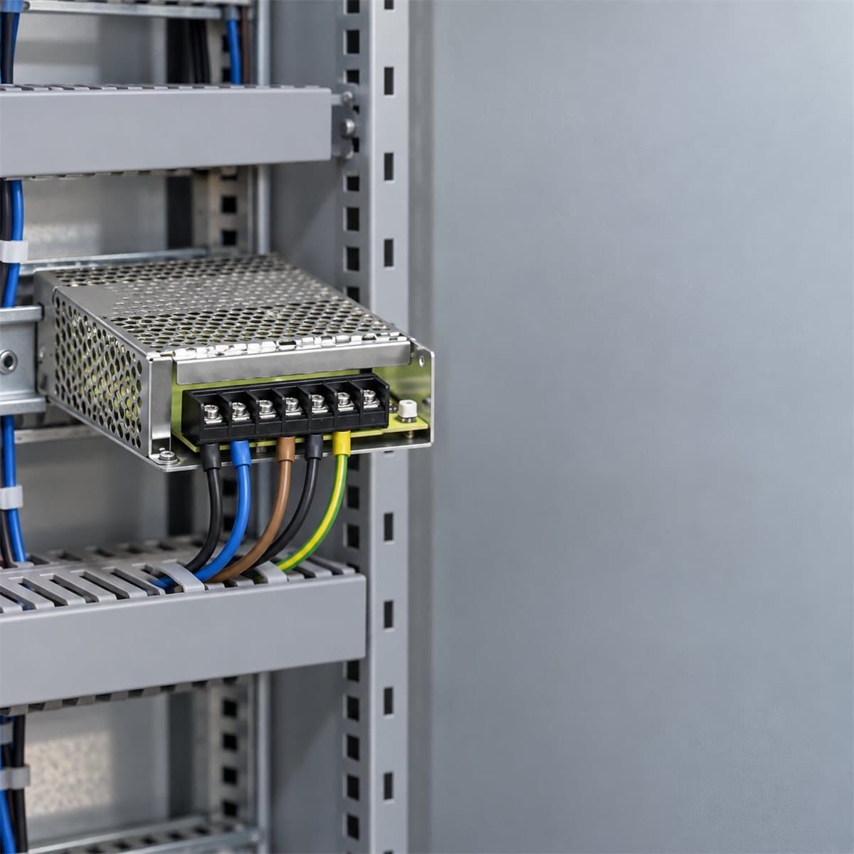 Bộ nguồn gắn bảng điều khiển Modicon ABLP Schneider đã lắp đặt trong nhà