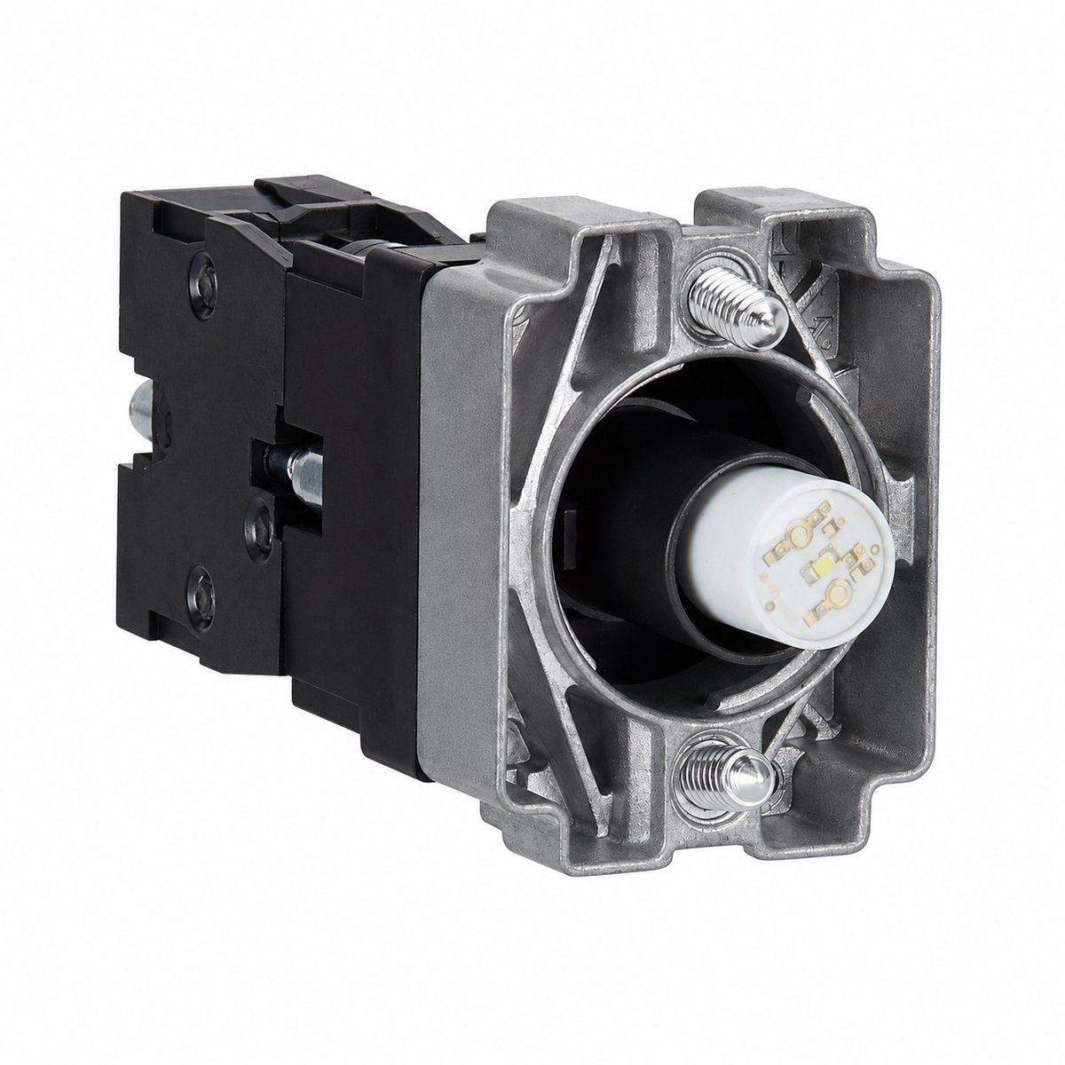 Thân đèn báo Easy Harmony XB2 Schneider trên nền trắng, ảnh sản phẩm chính diện