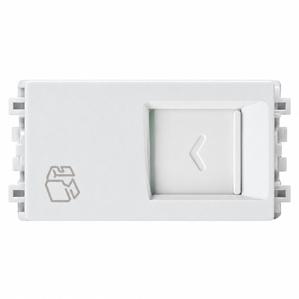 Ổ data cat6 ZENcelo A Schneider trên nền trắng, ảnh sản phẩm chính diện