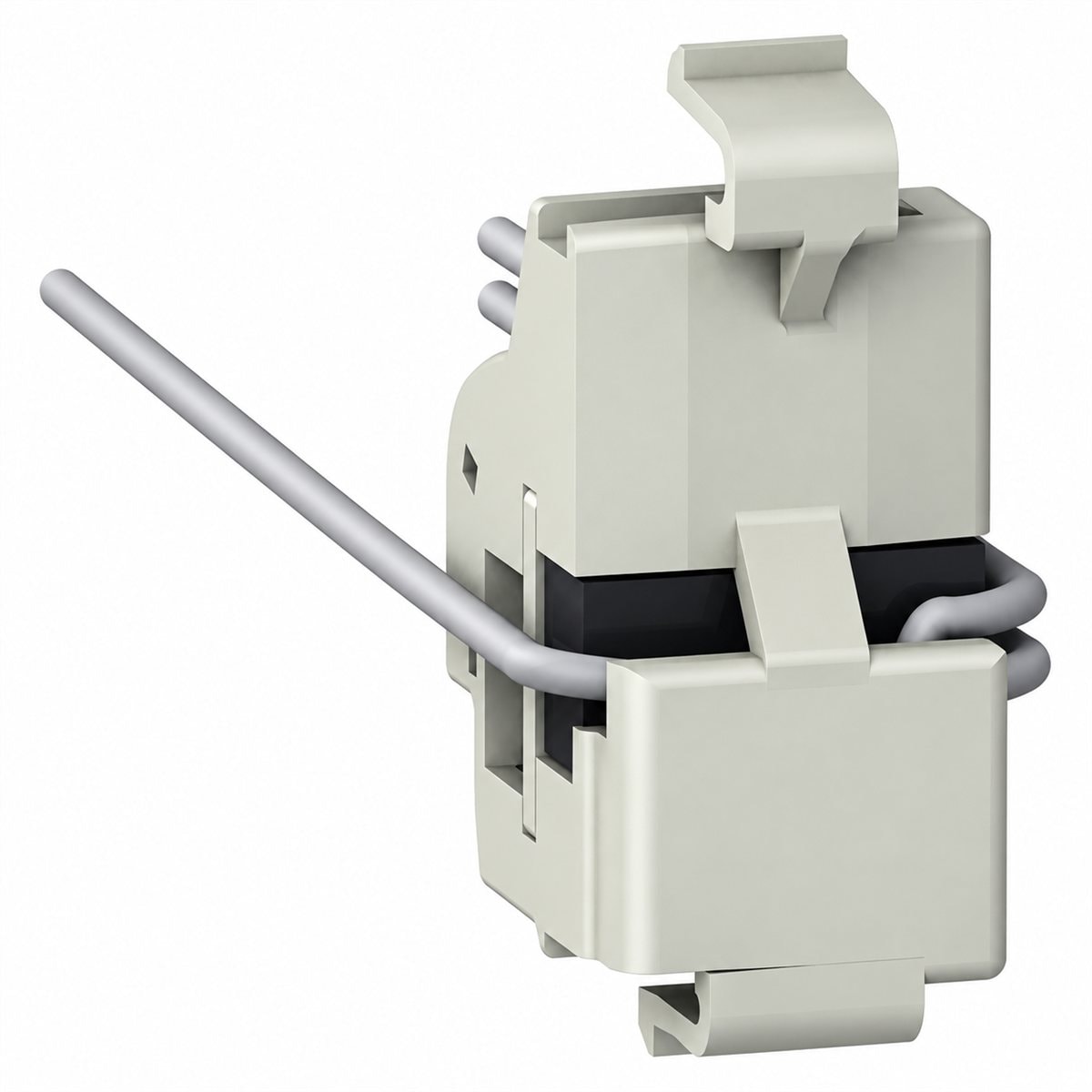 Tiếp điểm phụ & cảnh báo cho EasyPact EZC100 Schneider trên nền trắng, ảnh sản phẩm chính diện