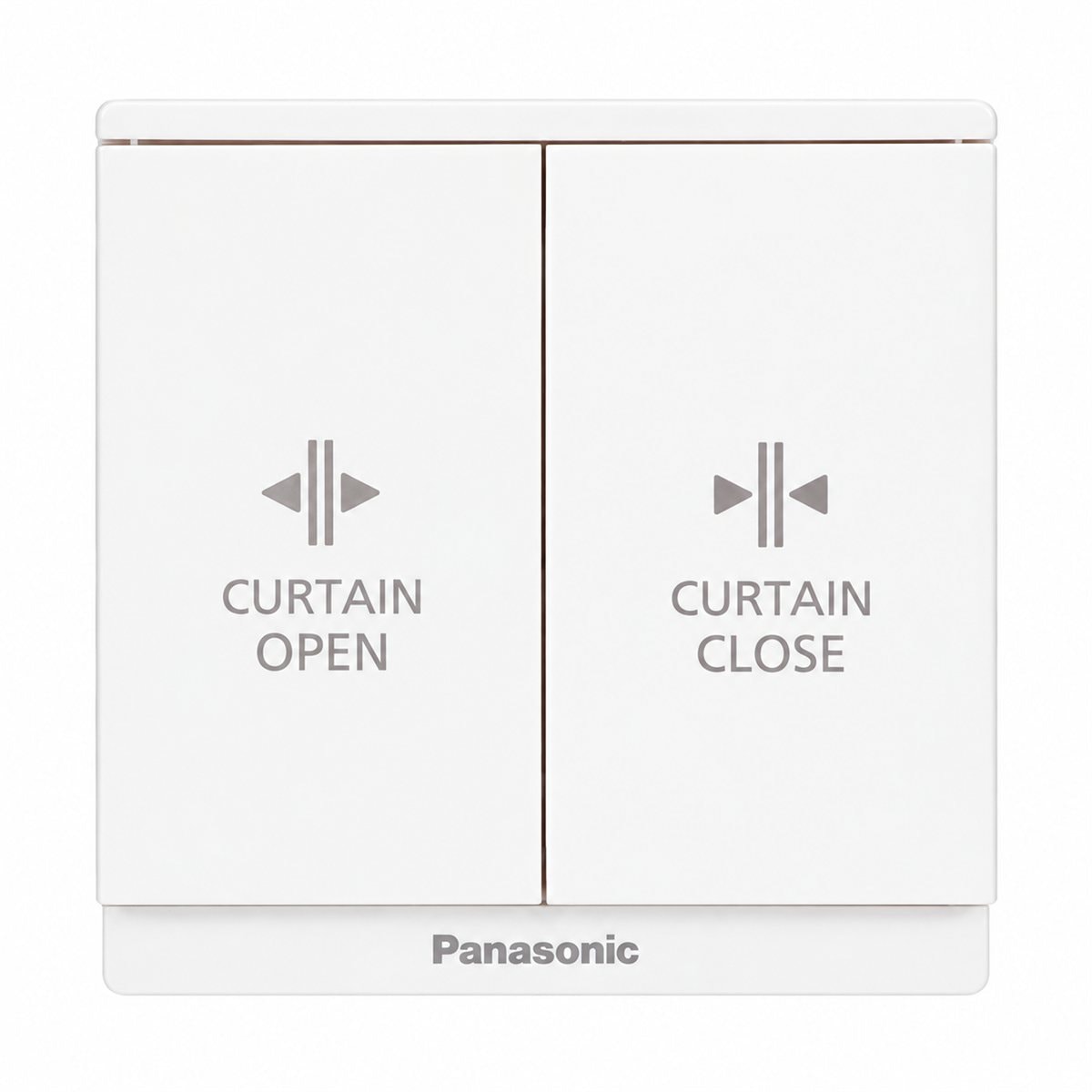 Nút nhấn rèm cửa Moderva Panasonic trên nền trắng, ảnh sản phẩm chính diện