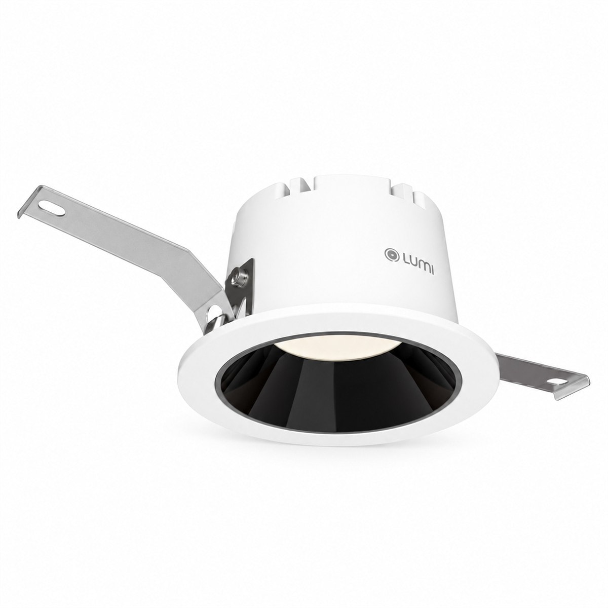 Đèn Downlight âm trần 12W 80° Lumi trên nền trắng, ảnh sản phẩm chính diện
