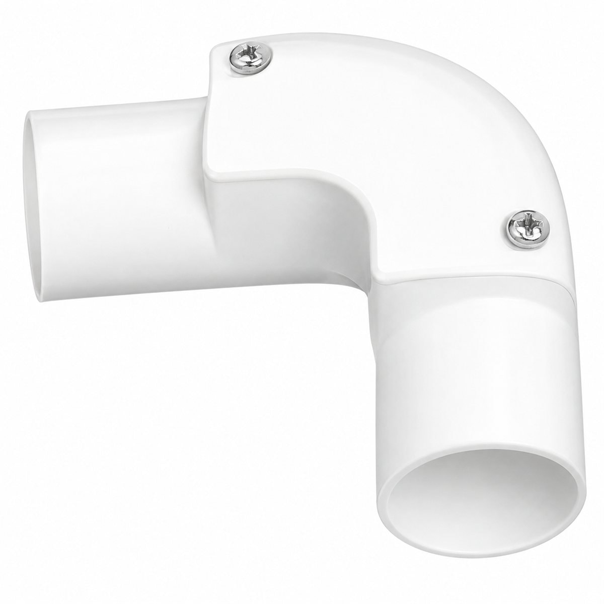 Co nối có nắp ống luồn PVC Panasonic trên nền trắng, ảnh sản phẩm chính diện