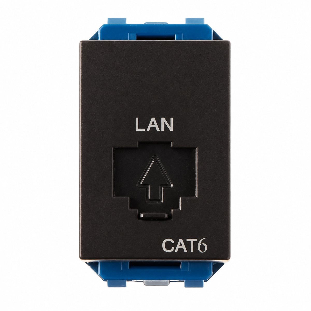 Ổ cắm data CAT6 Gen-X Panasonic trên nền trắng, ảnh sản phẩm chính diện