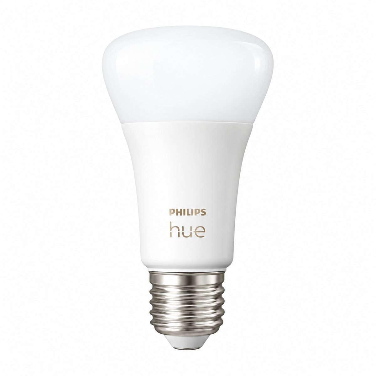 Bóng đèn thông minh Hue A60 E27 Philips trên nền trắng, ảnh sản phẩm chính diện