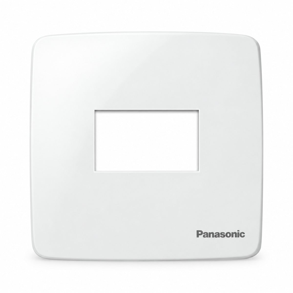 Mặt vuông dùng cho 1 thiết bị Minerva Panasonic trên nền trắng, ảnh sản phẩm chính diện
