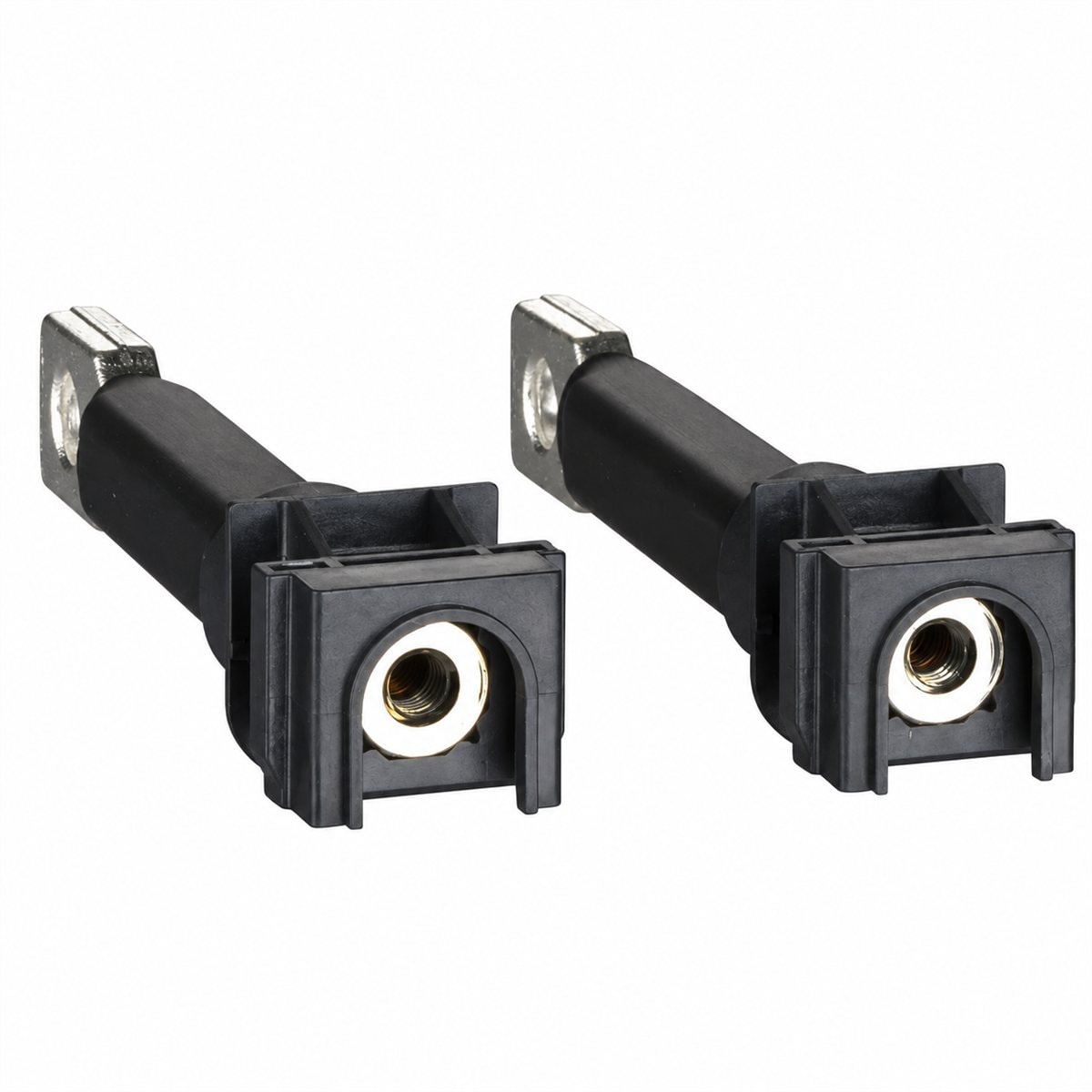 Đầu nối phía sau loại dài cho MCCB ComPacT NSX Schneider trên nền trắng, ảnh sản phẩm chính diện