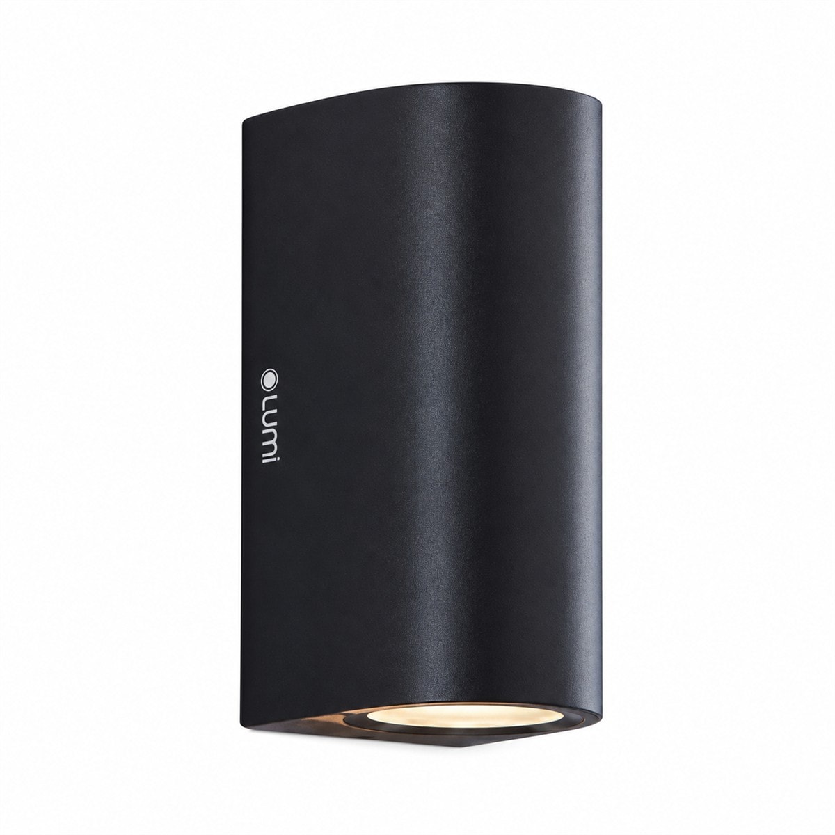 Đèn gắn tường ngoài trời bán nguyệt 2x5W 24° Lumi trên nền trắng, ảnh sản phẩm chính diện