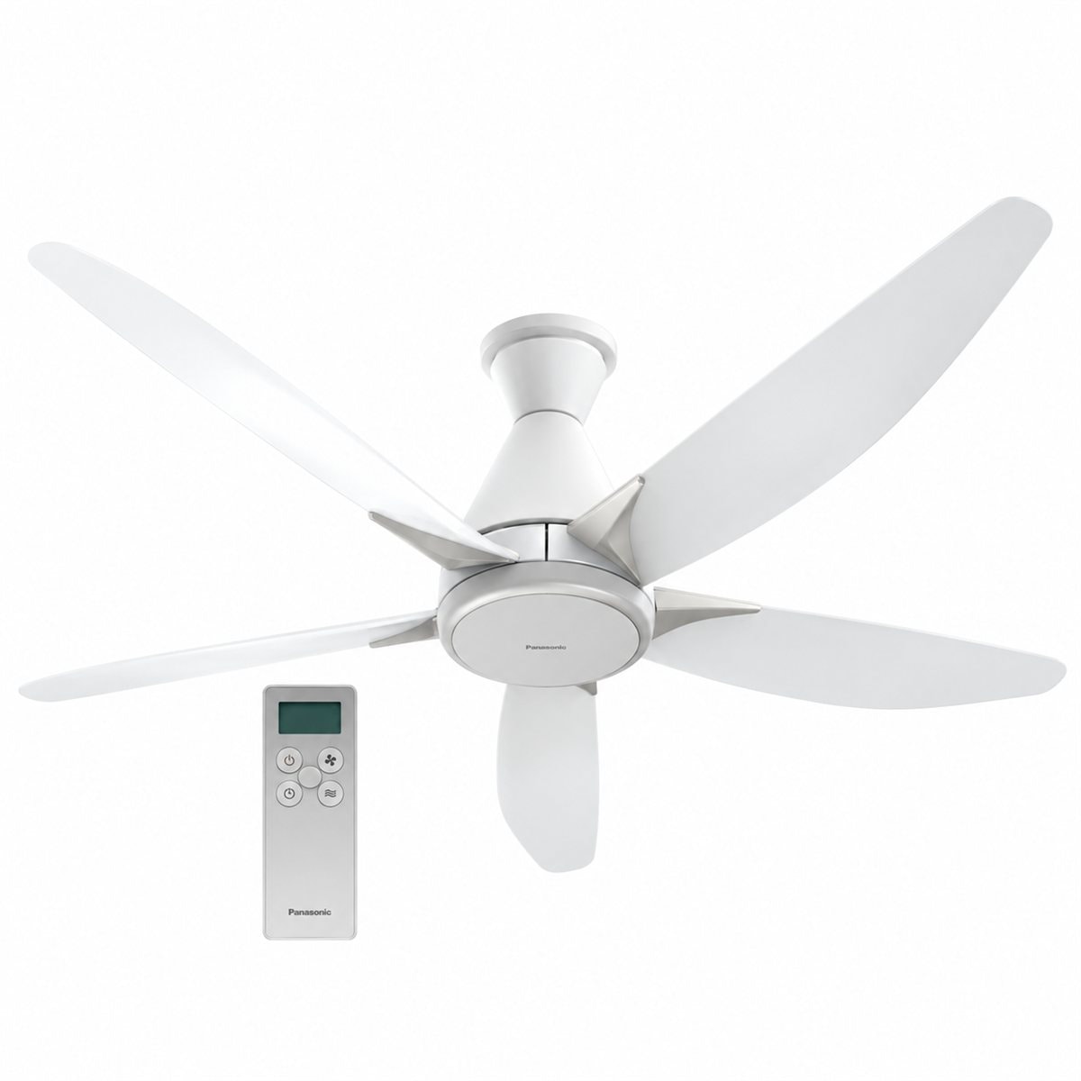 Quạt trần F-60GDS Panasonic trên nền trắng, ảnh sản phẩm chính diện
