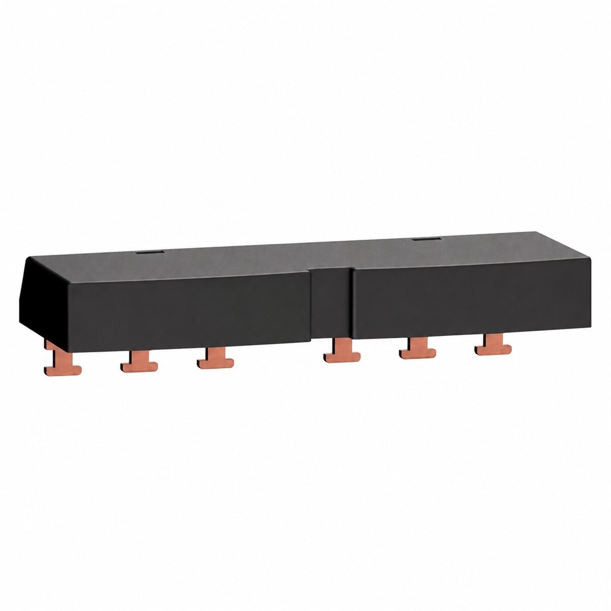 Thanh cái nguồn cho TeSys GV3 Schneider trên nền trắng, ảnh sản phẩm chính diện