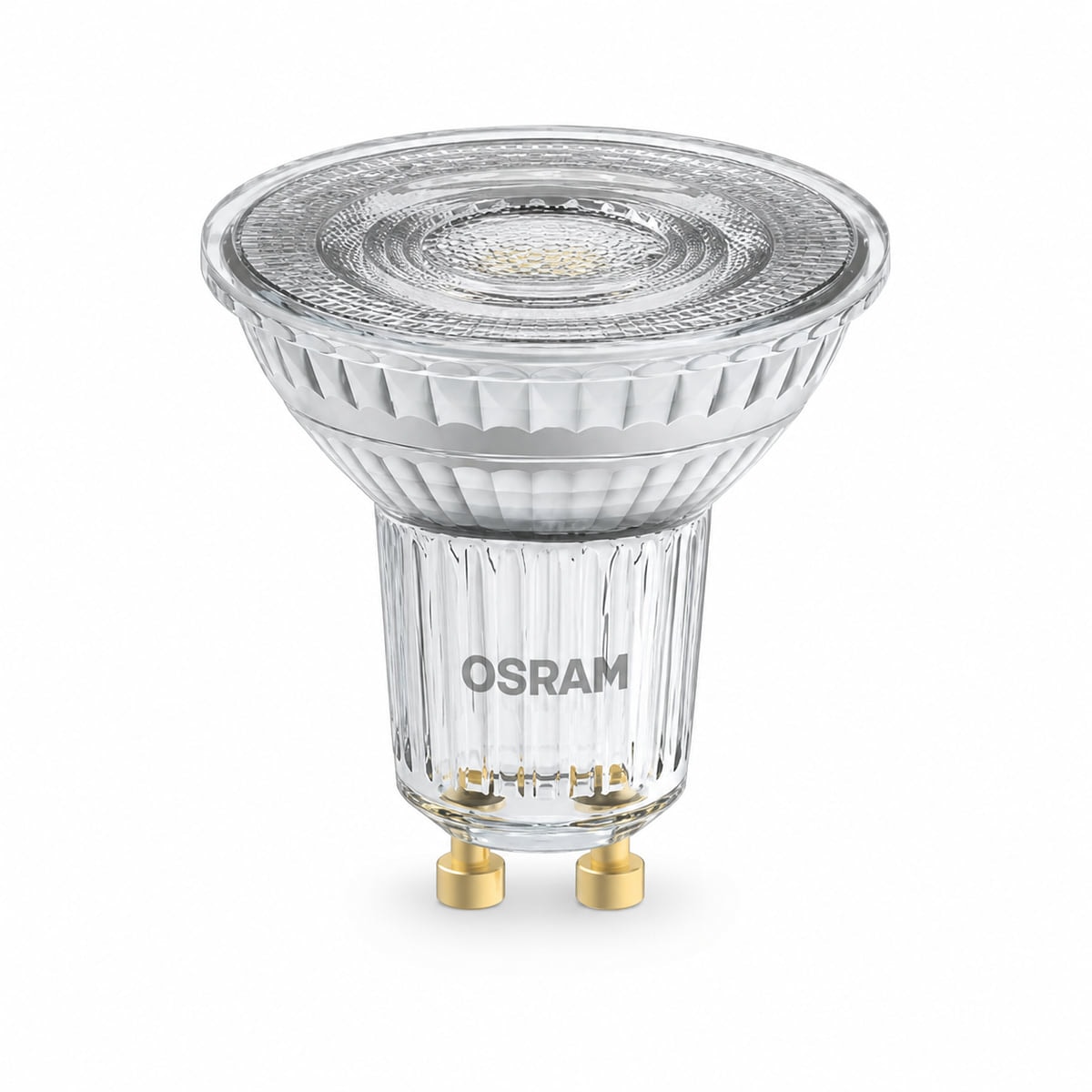 Đèn GU10 trên nền trắng, ảnh sản phẩm chính diện