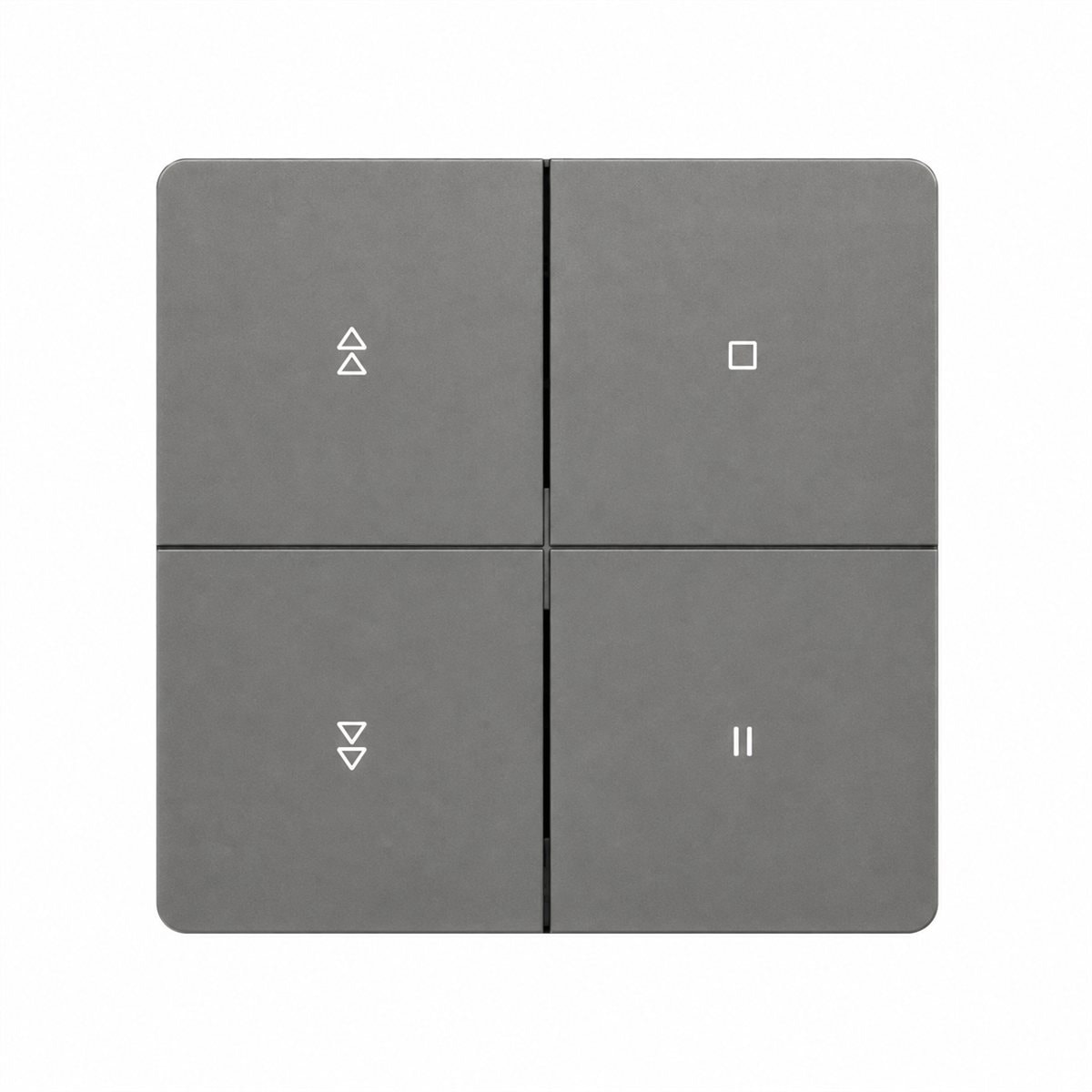 Công tắc cơ thông minh Lumes điều khiển rèm trên nền trắng, ảnh sản phẩm chính diện
