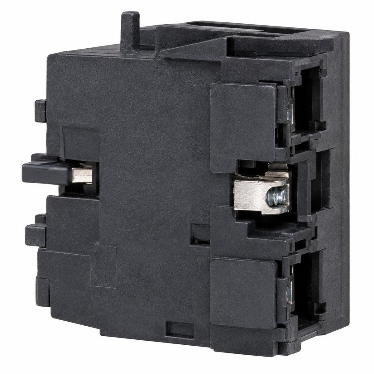 Tiếp điểm phụ Harmony XA2 Schneider trên nền trắng, ảnh sản phẩm chính diện