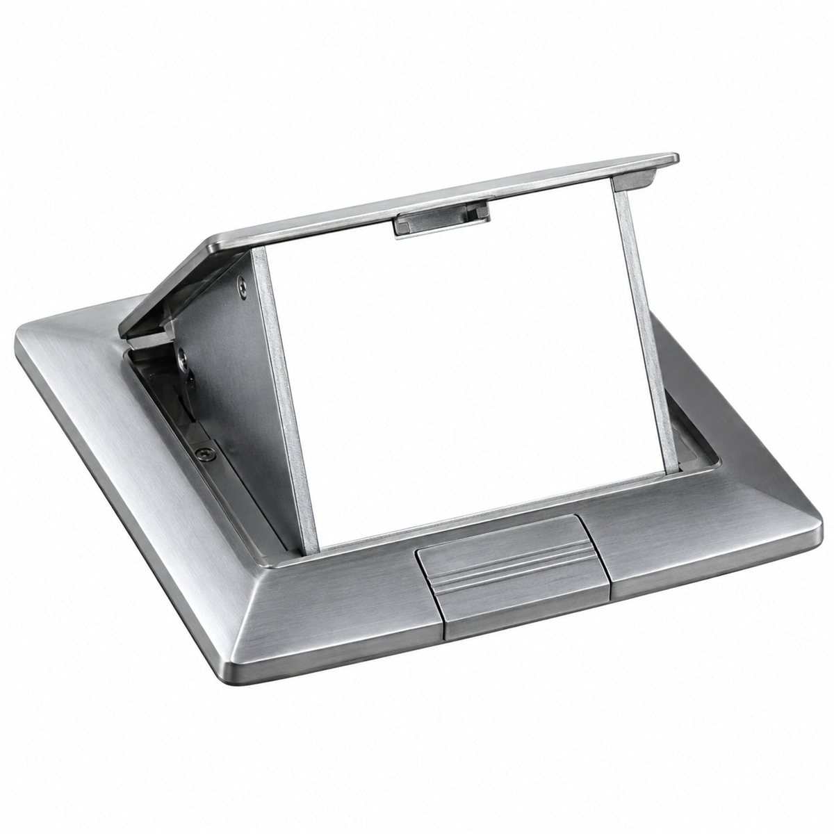 Ổ cắm âm sàn cho Concept Schneider trên nền trắng, ảnh sản phẩm chính diện