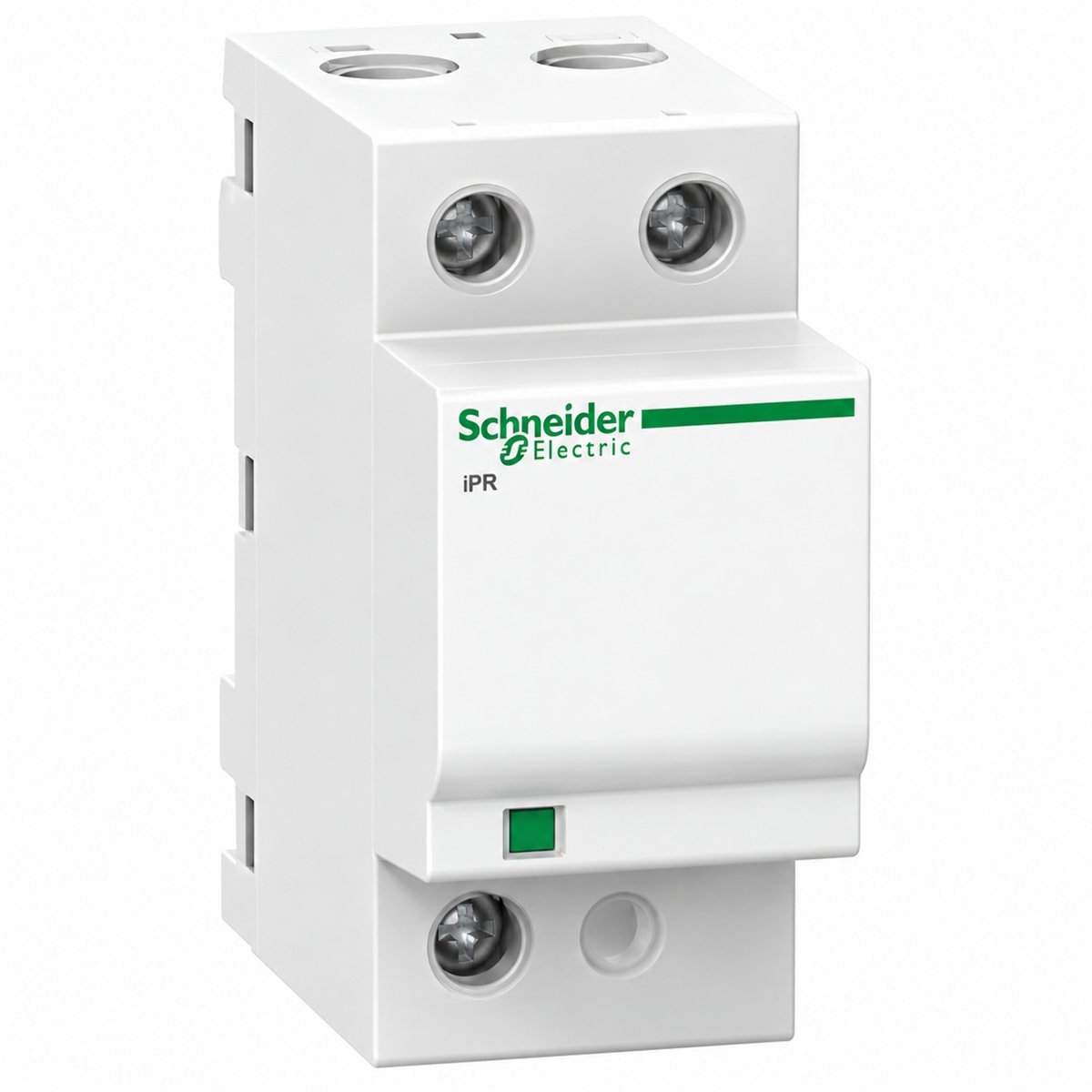 Chống sét lan truyền Acti9 iPF K Type 2 Schneider trên nền trắng, ảnh sản phẩm chính diện
