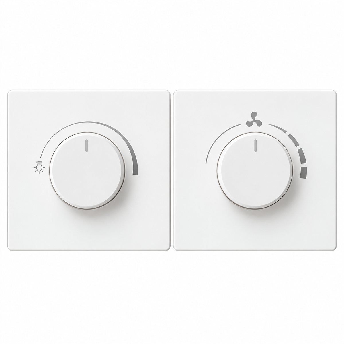 Bộ điều chỉnh đèn/quạt AvatarOn A Schneider trên nền trắng, ảnh sản phẩm chính diện
