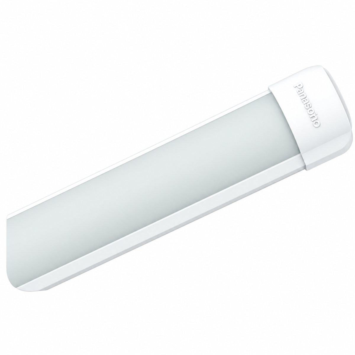 Đèn bán nguyệt khung nhôm Panasonic trên nền trắng, ảnh sản phẩm chính diện