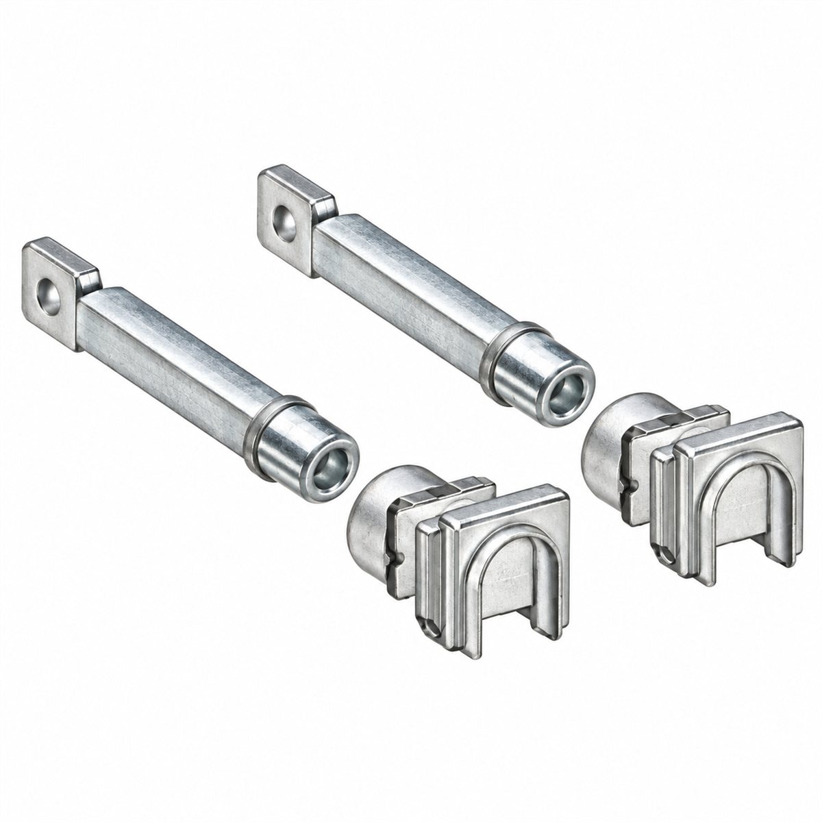 Đầu nối phía sau loại ngắn cho MCCB ComPacT NSX Schneider trên nền trắng, ảnh sản phẩm chính diện