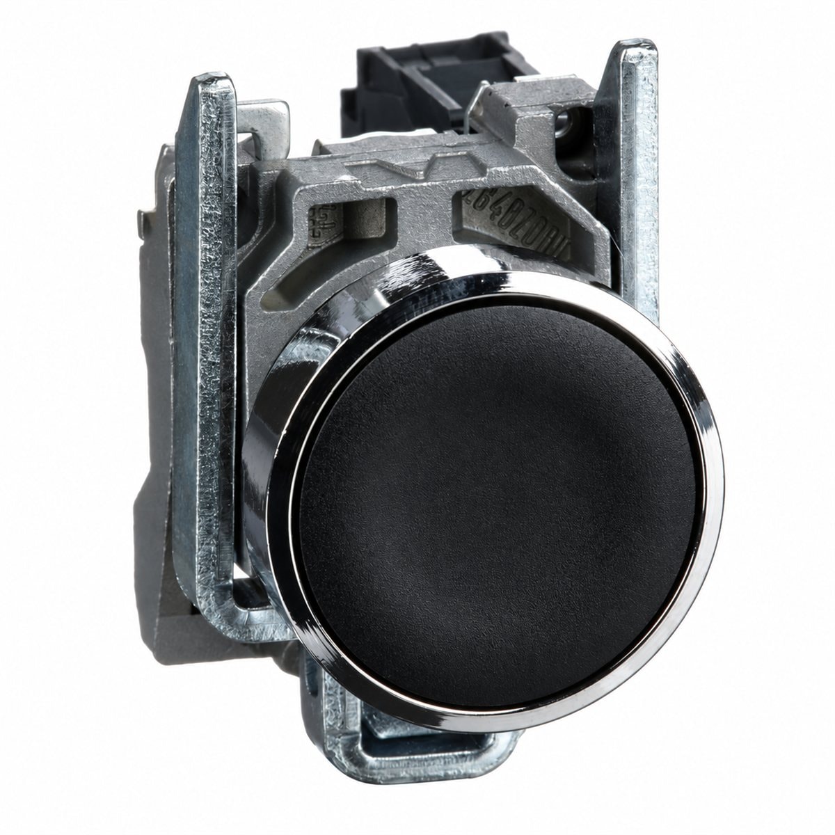 Nút nhấn phẳng trọn bộ Harmony XB4 Schneider trên nền trắng, ảnh sản phẩm chính diện