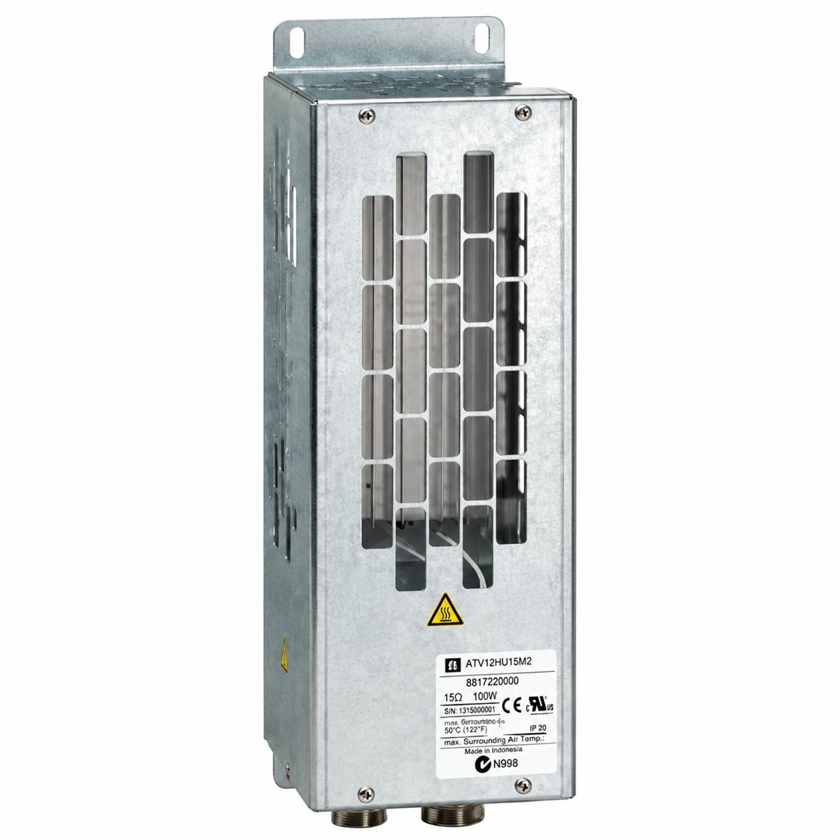 Điện trở hãm cho Altivar 12 Schneider trên nền trắng, ảnh sản phẩm chính diện