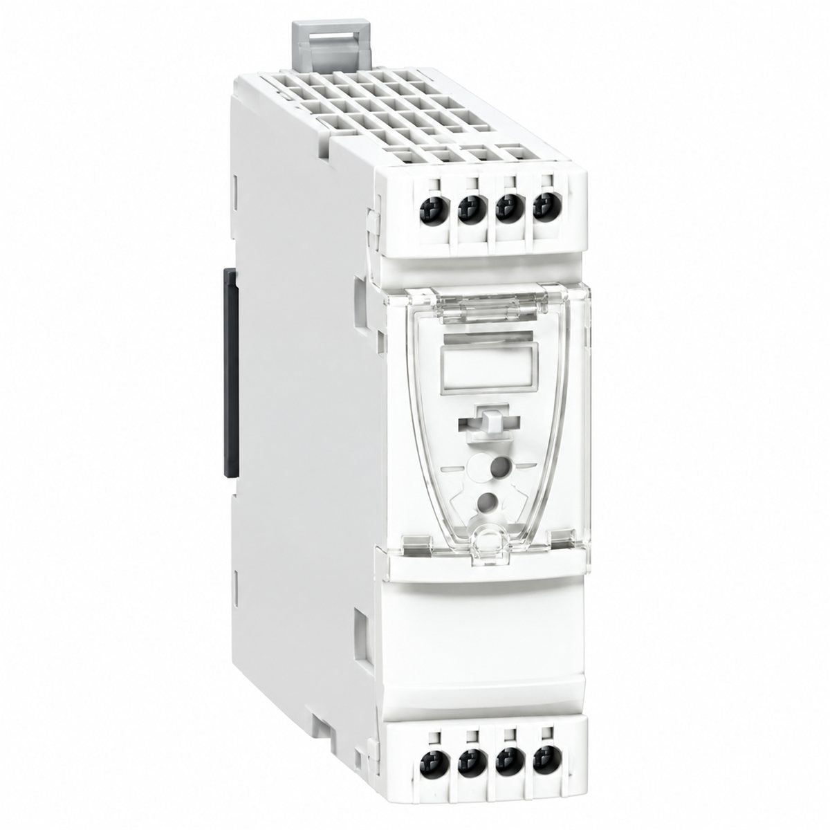 Bộ nguồn Modicon Universal ABL8 1/2 pha Schneider trên nền trắng, ảnh sản phẩm chính diện