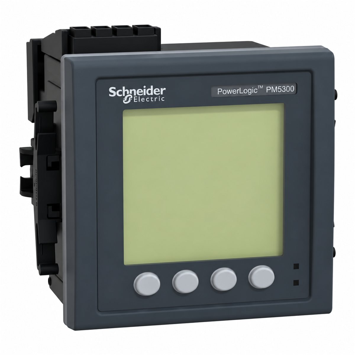 Đồng hồ đa năng PowerLogic PM5300 Schneider trên nền trắng, ảnh sản phẩm chính diện
