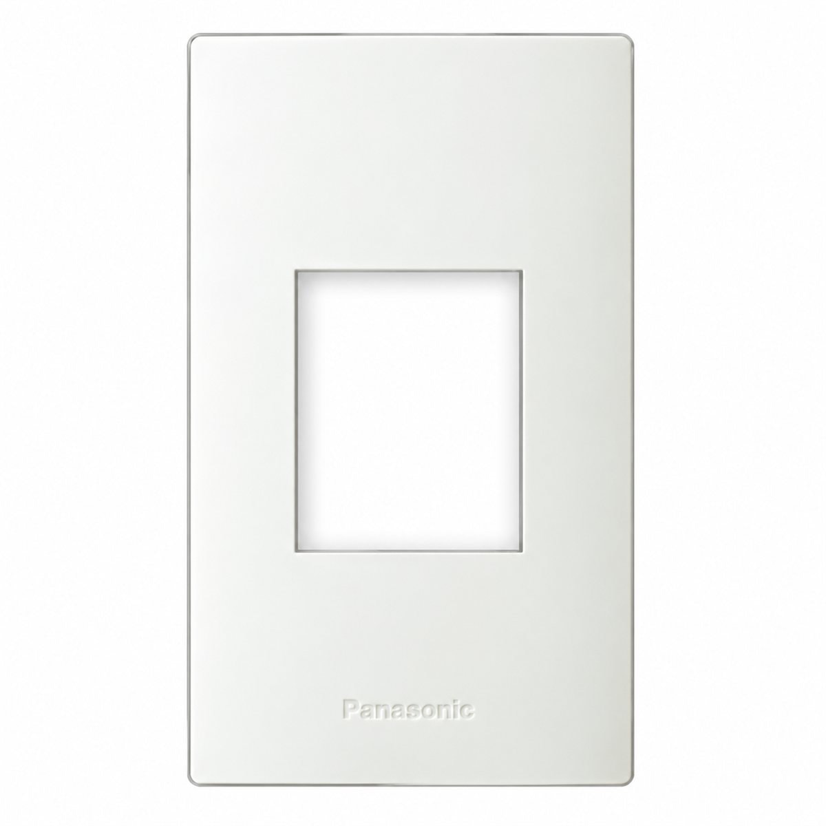 Mặt dùng riêng cho ổ đơn 3 chấu Halumie Panasonic trên nền trắng, ảnh sản phẩm chính diện