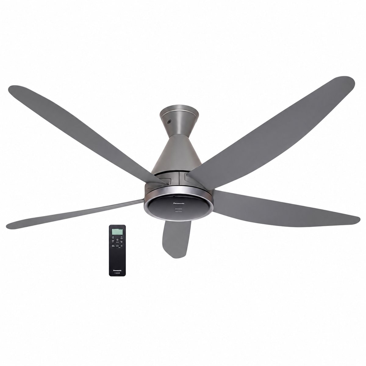 Quạt trần F-60HAN Panasonic trên nền trắng, ảnh sản phẩm chính diện